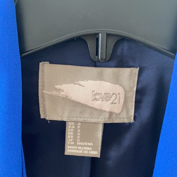 Forever 21 Blue Power Blazer w/ Zippers - Picture 8 of 8